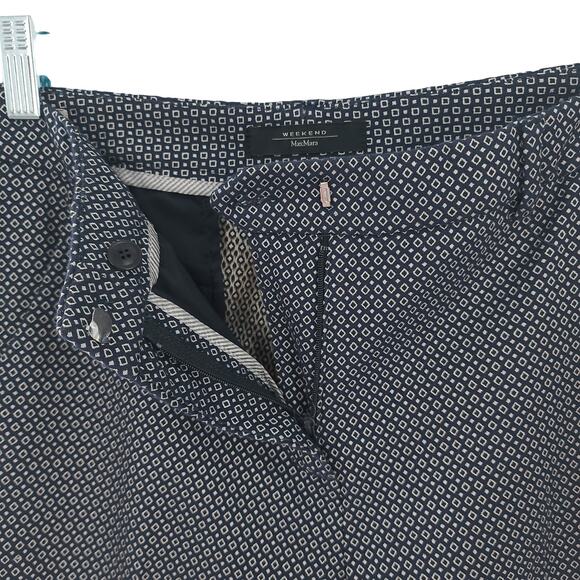 Weekend Max Mara Women's Trousers Ladies Black White Pattern Pants US Size 10 - Picture 4 of 11